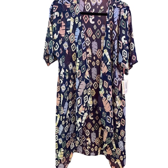 LuLaRoe Shirley Kimono, waterfall front, sheer, size small - Picture 2 of 11